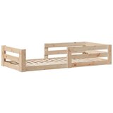 vidaXL Posteljni okvir brez vzmetnice bel 80x200 cm trdna borovina | Shoptok.si