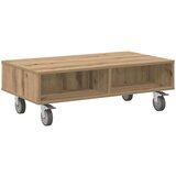  Stolić sa kotačima Umjetnički hrast 90 x 50 x 30 cm | shoptok.hr