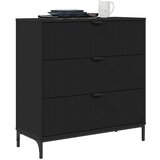 vidaXL Ormarić / Komoda Crna 79,5 x 33 x 82 cm Konstruirano drvo | shoptok.hr
