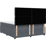 vidaXL Box spring postelja z vzmetnico temno siva 180x200 cm žamet | Shoptok.si