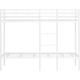 vidaXL krevet na kat bez madraca bijeli 75x190 cm čelik | shoptok.hr