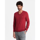 Ombre Elegant men's sweater with a v-neck - navy blue Cijene