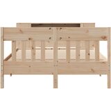 vidaXL Krevet s regalom za knjige bez madraca 135x190 cm od borovine | shoptok.hr