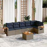 vidaXL 7-dijelni set vrtnih sofa od poliratana s jastucima sivi | shoptok.hr