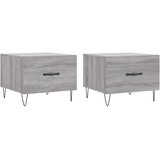 vidaXL klubske mizice 2 kosa sive sonoma 50x50x40 cm inženirski les | Shoptok.si