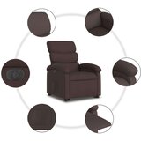  Električni naslonjač na podizanje od tkanine tamnosmeđi | shoptok.hr