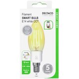 Deltaco SMART HOME LED Filament žarulja,E14,WiFI 2.4GHz, 4.5W, 400lm,dimmable, 1800K-6500K, 220-240V | shoptok.hr