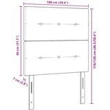  Uzglavlje podesivo po visini Sivo-smeđa 100 cm tkanina | shoptok.hr