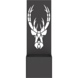 vidaXL Vrtno korito z dekorativno ploščo Črna 50 x 140 cm Mnogi jeklo | Shoptok.si