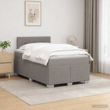 Krevet s box springom, madracem i LED-om Sivosmeđa 120 x 190 cm | shoptok.hr