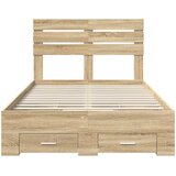  Krevetna konstrukcija s ladicama Sonoma hrast 135 x 190 cm | Shoptok.si