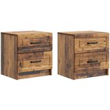  Noćni ormar s ladicama 2 pcs Staro drvo 43 x 34,5 x 44,5 cm | shoptok.hr