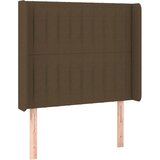Maison Chic vzglavna omarica - nočna omarica - posteljna omarica z ušesi temno rjavo 93x16x118/128 cm blago, (21709044) Cene
