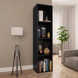 vidaXL Ormarić za knjige/TV crni 36 x 30 x 143 cm od iverice Cijene