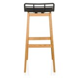 MID.YOU Barski Stol Lonso W, Črna, Barva Hrasta | Shoptok.si