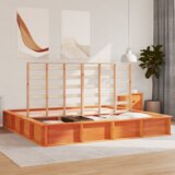  Okvir kreveta s podizanjem za pohranu voskasta smeđa 180 x 200 cm čvrsto drvo bora | shoptok.hr