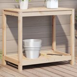 vidaXL Stol za sadnju s policom 82 5 x 50 x 75 cm od masivne borovine | shoptok.hr