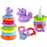 Pyramid Unicorn Puzzle 8 Circles Colorful 29cm x 14cm x 14cm | shoptok.hr