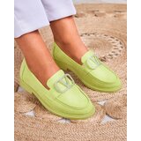 Resti Women's lime green moccasins with ornament Fogras | shoptok.hr