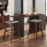  Set od 2 barske stolice s osloncem za noge, okretna barska stolica od 360°, tapecirana bistro stolica | shoptok.hr