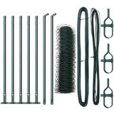 vidaXL Heksagonalna ograda Zelena 0.6x10 m Čelik, Ograda s osnovnim pločama 7 kom Ø32mm 70cm galvanizirani čelik | shoptok.hr