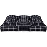  Jastuk za palete crni karirani 70 x 70 x 12 cm od tkanine | shoptok.hr