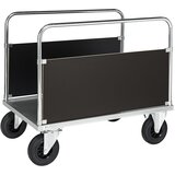 Kongamek ploski voziček, nosilnost 500 kg, 2 stranski steni, dxšxv 1000 x 700 x 900 mm, brez zavore | Shoptok.si