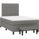  Krevet s oprugama i madracem tamnosivi 120 x 200 cm od tkanine | shoptok.hr