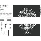 Dvorišna vrata - Vrtna vrata Crna 100 x 100 cm Čelik s praškastim premazom | shoptok.hr