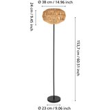 Eglo 44146 - Stojeća lampa SHELDON 1xE27/40W/230V braon | Eponuda.com