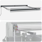 Tenda na uvlačenje antracit i bijela 3x2,5 m tkanina i aluminij | shoptok.hr