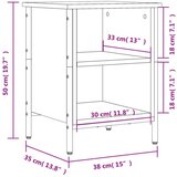 vidaXL Ormarić za cipele boja hrasta 38 x 35 x 50 cm konstruirano drvo | shoptok.hr