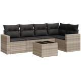  6-dijelni set vrtnih sofa od poliratana s jastucima svjetlosivi | shoptok.hr