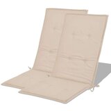  Jastuci za vrtne stolice 2 kom krem 120 x 50 x 3 cm od tkanine | shoptok.hr