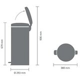 Brabantia Željezna kanta za smeće s pedalom u brončanoj boji 30 l NewIcon – | shoptok.hr