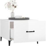  Stolić za kavu s metalnim nogama 2 kom sjajni bijeli 50x50x40cm | Eponuda.com