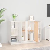  Komoda bijela 120 x 35 x 80 cm od masivne borovine | shoptok.hr
