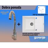  set sudopera sa slavinom i sifonom g stone km 45 bela + minotti 6118 hrom Cene