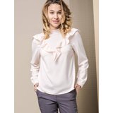 Premium Lola blouse with frills at the front pink | Shoptok.si