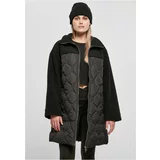 UC Curvy Ladies Oversized Sherpa Quilted Coat black