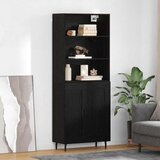 vidaXL Highboard 2 pcs Crni hrast 69,5 x 34 x 180 cm Konstruirano drvo | shoptok.hr