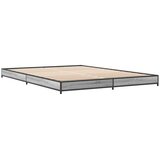  Okvir kreveta boja hrasta 120x200 cm konstruirano drvo i metal Siva 120 x 200 cm | Shoptok.si