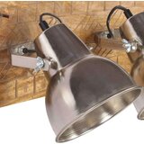  Zidna svjetiljka srebrna 70 x 23 cm E27 drvo manga | shoptok.hr