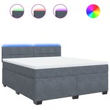  Krevet s oprugama i madracem tamnosivi 180x200 cm baršunasti | shoptok.hr