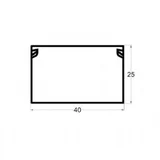 ME-40x25mm 2m samolepljiv kablovski kanal PVC 38713