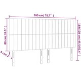  Uzglavlje tamnozeleno 200x5x118/128 cm baršunasto | shoptok.hr