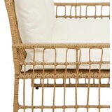  Vanjska klupa Jednobojno Prirodna i krem 116 x 55 x 82 cm - Prirodna i kremasto bijela | shoptok.hr