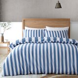 Catherine Lansfield Bijela/plava posteljina za krevet za jednu osobu 135x200 cm Cove Stripe – | shoptok.hr