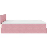  Otomanski krevet s madracem&amp LED ružičasti 140x190 cm baršunasti | shoptok.hr