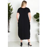 Dewberry 43964 Plus Size Jumbo Short Sleeve Dress-BLACK | Shoptok.si